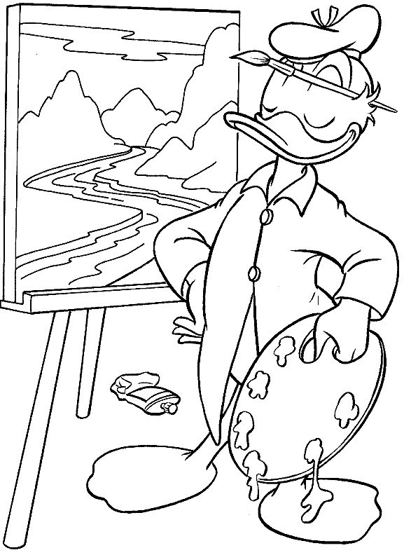 Plansa de colorat cu Donald 15 7